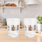 Modern Collage Foto & Happy Vathers Day Gift Schnapsglas
