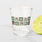 Modern Collage Foto & Happy Vathers Day Gift Schnapsglas (Vorderseite)