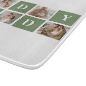 Modern Collage Foto & Happy Vathers Day Gift Schneidebrett (Ecke)