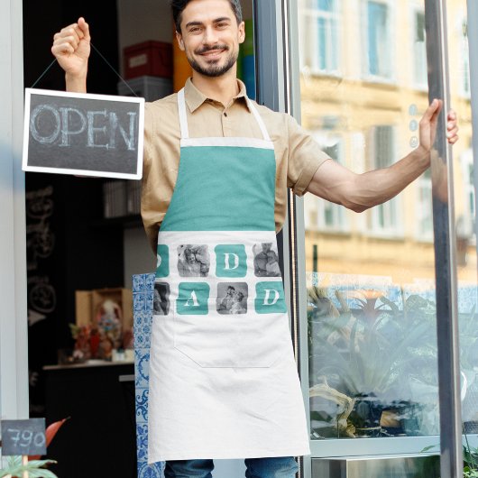 Modern Collage Foto Happy Vathers Day Gift Schürze