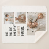 Modern Collage Foto & Happy Vathers Day Gift Sherpadecke (Vorderseite (Horizontal))