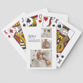 Modern Collage Foto Happy Vathers Day Gift Spielkarten (Rückseite)