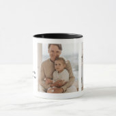 Modern Collage Foto Happy Vathers Day Gift Tasse (Zentrum)