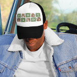 Modern Collage Foto & Happy Vathers Day Gift Truckerkappe<br><div class="desc">Ein modernes Collage Foto ist eine kreative Art, jemanden zu feiern und zu ehren, der in deinem Leben etwas Besonderes ist, wie deinen Vater, am Vatertag. Es geht darum, verschiedene Fotos zu kompilieren und sie visuell ansprechend zusammenzufügen, um eine zusammenhängende und sinnvolle Komposition zu schaffen. Um ein modernes Collage Foto...</div>
