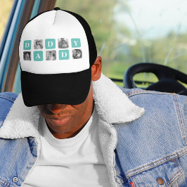 Modern Collage Foto Happy Vathers Day Gift Truckerkappe