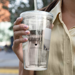 Modern Collage Foto Liebe Ihr Oma Bestes Geschenk Acryltrinkbecher