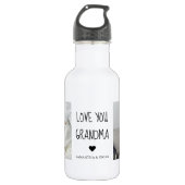 Modern Collage Foto Liebe Ihr Oma Bestes Geschenk Edelstahlflasche (Vorderseite)