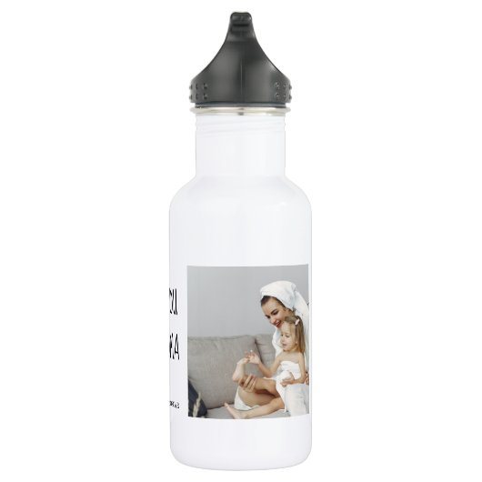 Modern Collage Foto Liebe Ihr Oma Bestes Geschenk Edelstahlflasche (Rechts)