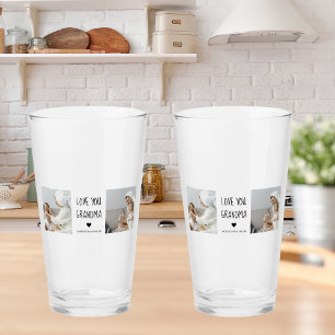 Modern Collage Foto Liebe Ihr Oma Bestes Geschenk Glas