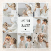 Modern Collage Foto Liebe Ihr Oma Bestes Geschenk Glasuntersetzer (Vorderseite)