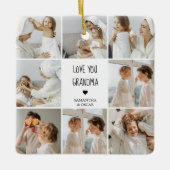 Modern Collage Foto Liebe Ihr Oma Bestes Geschenk Keramikornament (Vorderseite)