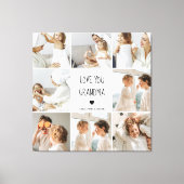 Modern Collage Foto Liebe Ihr Oma Bestes Geschenk Leinwanddruck (Vorderseite)