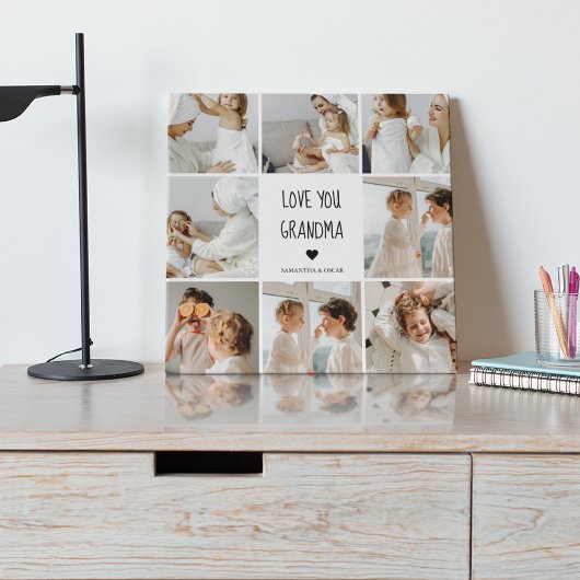 Modern Collage Foto Liebe Ihr Oma Bestes Geschenk Leinwanddruck