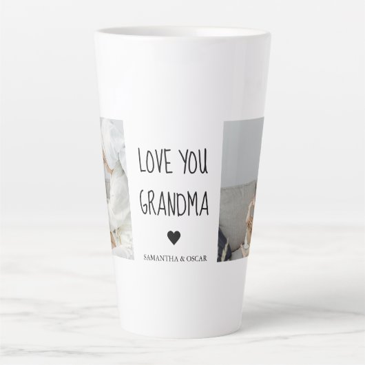 Modern Collage Foto Liebe Ihr Oma Bestes Geschenk Milchtasse (Vorderseite)
