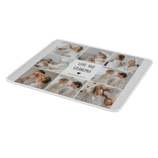 Modern Collage Foto Liebe Ihr Oma Bestes Geschenk Schneidebrett (Ecke)