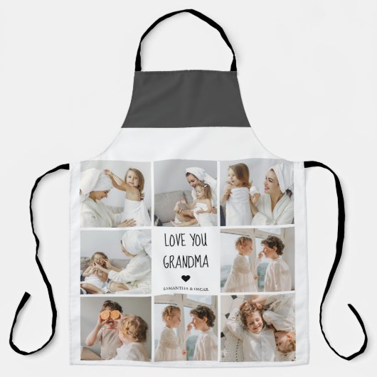 Modern Collage Foto Liebe Ihr Oma Bestes Geschenk Schürze (Vorderseite)