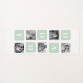 Modern Collage Foto Mint & Happy VathersDay-Gesche Yogamatte (Vorderseite (Horizontal))