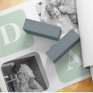 Modern Collage Foto Mint & Happy VathersDay-Gesche Yogamatte