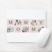 Modern Collage Foto & Pastel Pink Mommy Mousepad (Mit Mouse)
