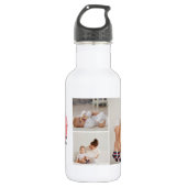 Modern Collage Foto & Red Heart Mother Gift Edelstahlflasche (Vorderseite)