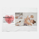 Modern Collage Foto & Red Heart Mother Gift Geschirrtuch (Horizontal)