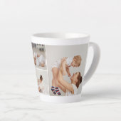 Modern Collage Foto & Red Heart Mother Gift Milchtasse (Rechte Ecke)
