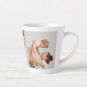 Modern Collage Foto & Red Heart Mother Gift Milchtasse (Rechts)