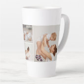 Modern Collage Foto & Red Heart Mother Gift Milchtasse (Rechte Ecke)