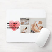 Modern Collage Foto & Red Heart Mother Gift Mousepad (Mit Mouse)