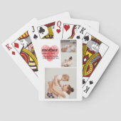 Modern Collage Foto & Red Heart Mother Gift Spielkarten (Rückseite)