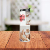 Modern Collage Foto & Red Heart Mother Gift Thermosbecher
