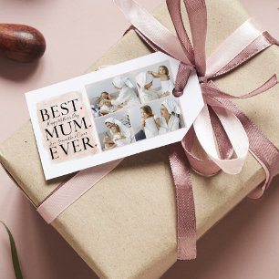 Modern Collage Foto von Pink Happy Mothers Day Geschenkanhänger