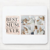 Modern Collage Foto von Pink Happy Mothers Day Mousepad (Vorne)