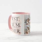 Modern Collage Foto von Pink Happy Mothers Day Tasse (Vorderseite Links)