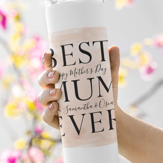 Modern Collage Foto von Pink Happy Mothers Day Thermosbecher