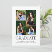 Modern Collage Grad Party Einladung (Stehend Vorderseite)
