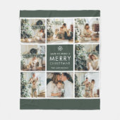 Modern Collage “Merry Christmas” Multi Photo Fleecedecke (Vorderseite)