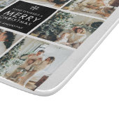 Modern Collage “Merry Christmas” Multi Photo Schneidebrett (Ecke)