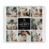 Modern Collage “Merry Christmas” Multi Photo Schneidebrett (Vorderseite)