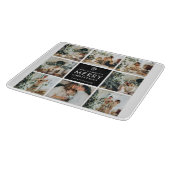 Modern Collage “Merry Christmas” Multi Photo Schneidebrett (Ecke)