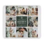 Modern Collage “Merry Christmas” Multi Photo  Schneidebrett (Vorderseite)