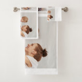 Modern Collage Photo & Happy Mothers Day Gift Badhandtuch Set (Insitu)