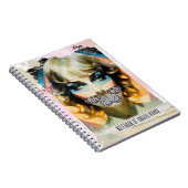 Modern Collage Portrait Notebook of Unsaid Words Notizblock (Rechte Seite)