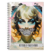 Modern Collage Portrait Notebook of Unsaid Words Notizblock (Vorderseite)