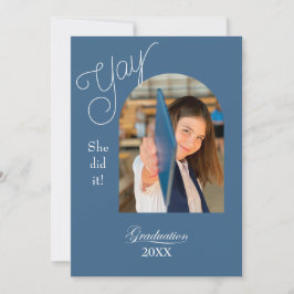 Modern College Graduation Announcement with photo Karte