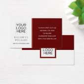 Modern Color Block Burgundy Maroon Business Cards (Schreibtisch)