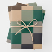 Modern Color Checks Checkerboard Geschenkpapier Set (Beispiel)