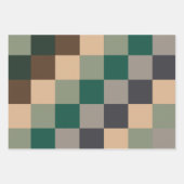 Modern Color Checks Checkerboard Geschenkpapier Set (Vorderseite)
