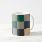 Modern Color Checks Checkerboard Kaffeetasse (VorderseiteRechts)