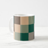 Modern Color Checks Checkerboard Kaffeetasse (Vorderseite Links)